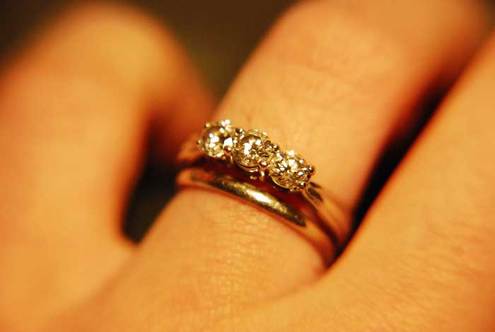 3 Stone Diamond Engagement Ring Wedding Band Set 325 Capital Heights 